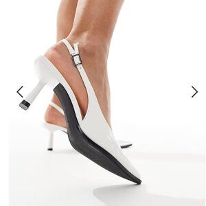 Kitten Pointed Slingback Heels